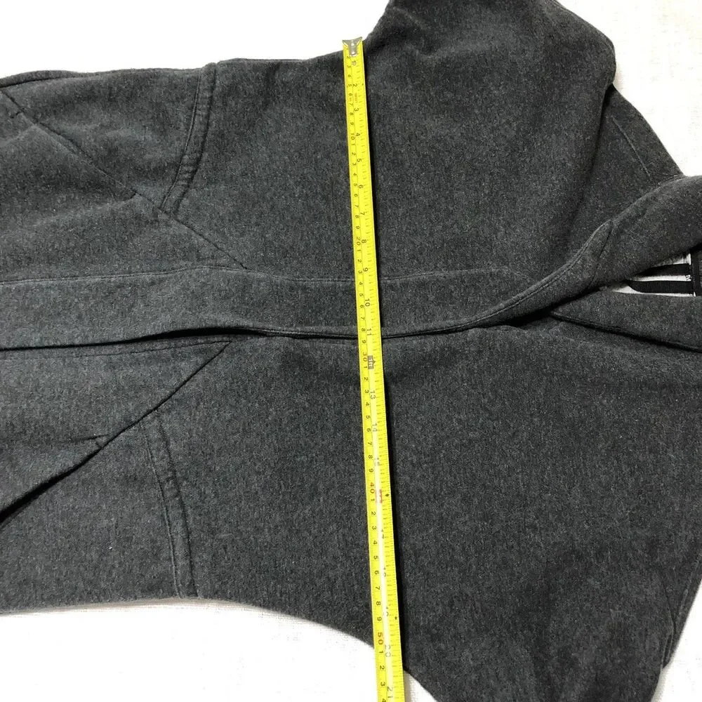 Lululemon Wrap Jacket Size 4 &Go Take You There Heathered Black Fleece Longline